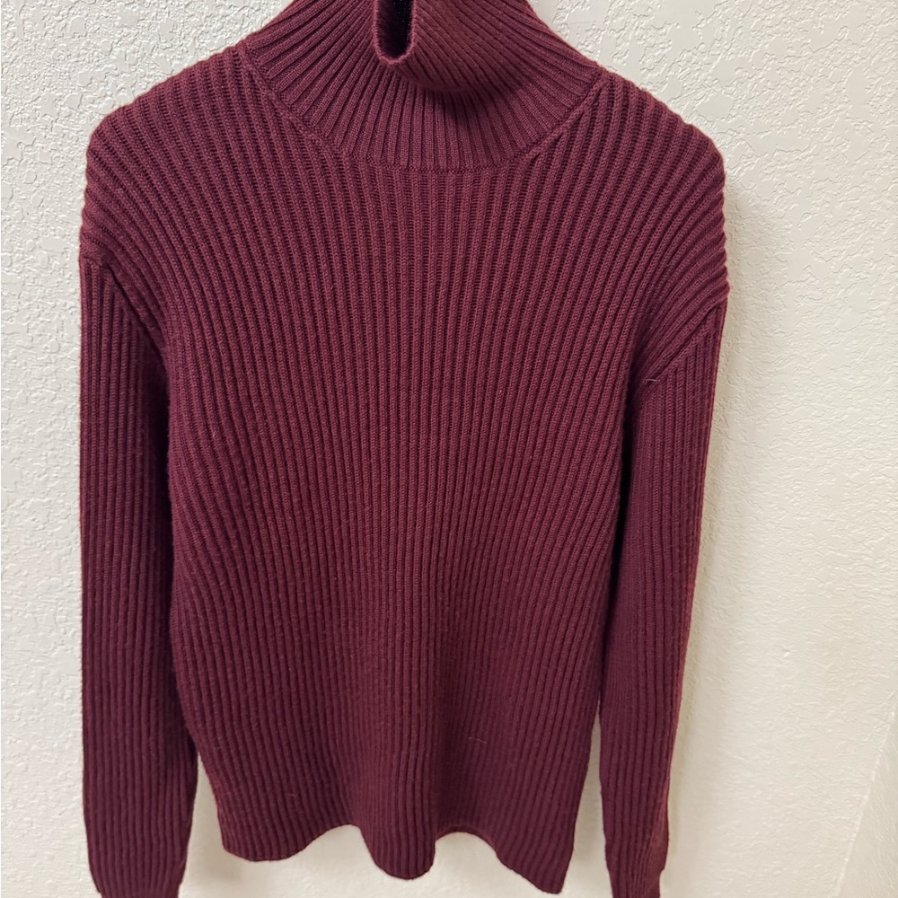 Hugo Boss Deep Purple Knit Sweater Burgundy wool acrylic Made in Italy